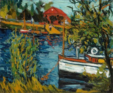 Artworks in 150 Subjects Painting - RUEIL THE BOAT GARAGE Maurice de Vlaminck vessels
